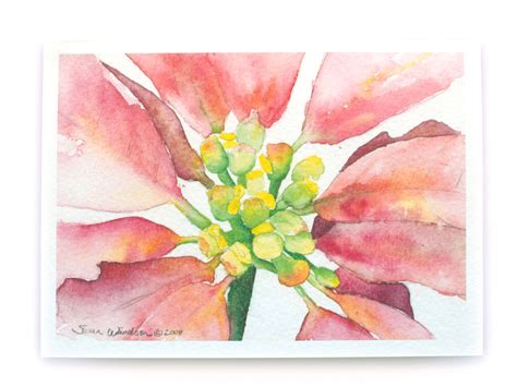 See more ideas about christmas watercolor, christmas art, watercolor christmas cards. Watercolor Christmas Card Set Poinsettia Floral Painting