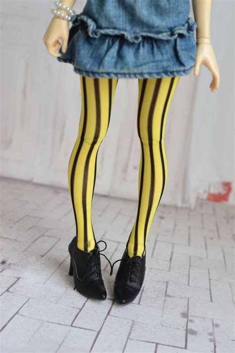 Yellow Tights For Doll 14 Slim Msd Minifee Bjd Candydollshop Etsy