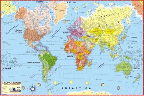 Mapa Del Mundo Con Nombres De Los Paises Y Continentes
