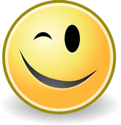 眨眼 笑脸 快乐的 免费矢量图形pixabay