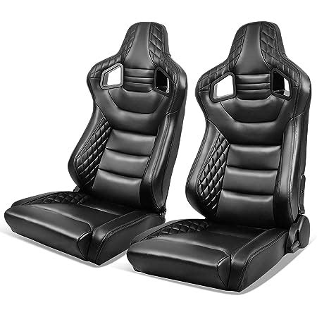 Amazon Com Racing Seats Pcs Universal Pvc Leather Bucket Seats Sport