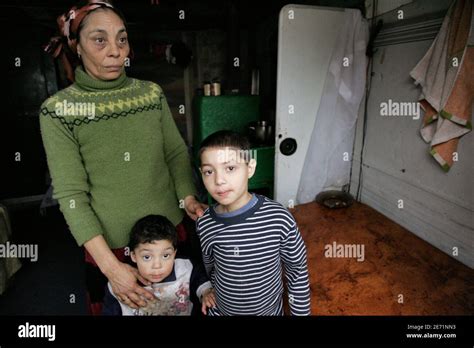 romanian gypsy roms families live in new shanty towns in the northern suburb of paris france