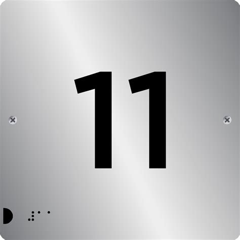 Number 11 sign | Braille Signs