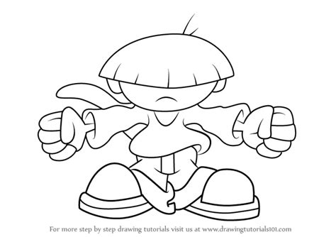Step By Step How To Draw Numbuh 4 From Kids Next Door