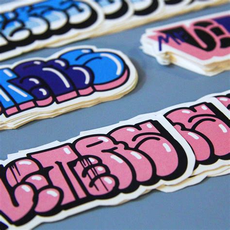 Graffiti Throw Up Stickers Pack Autocollants Etsy