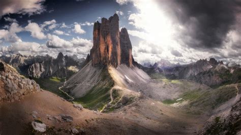 Wallpaper Nature Landscape Italy Mountains Sky Clouds Stones