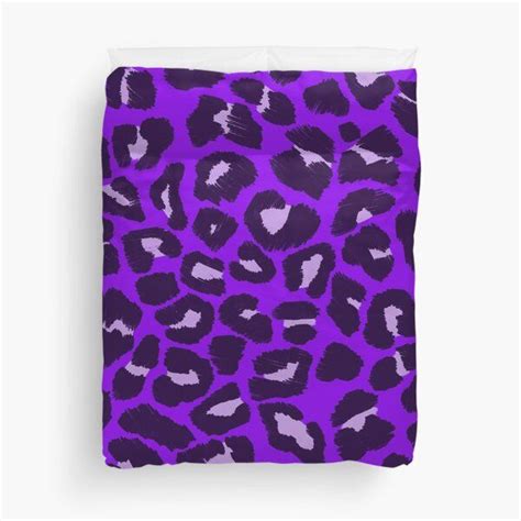 Dark Purple Leopard Print Spots Duvet Cover By Onethreesix In 2022