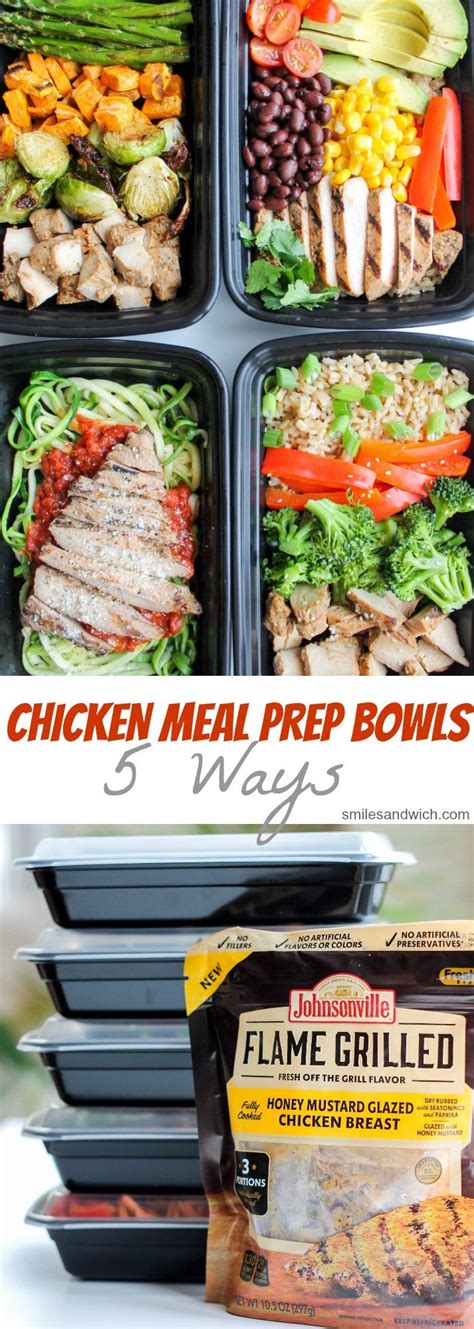 Easy Chicken Meal Prep Bowls 5 Ways Meal Prep Bowls