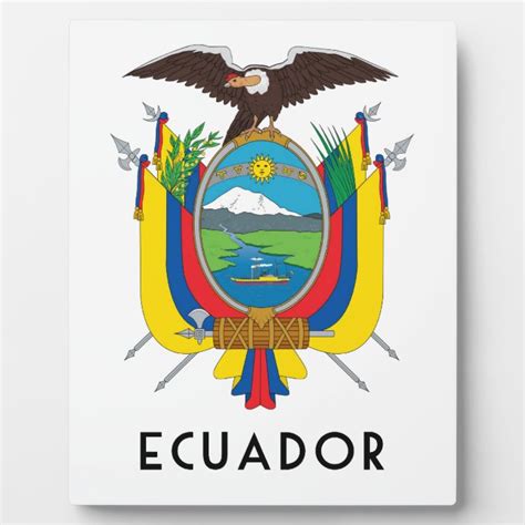 Ecuador Symbolcoat Of Armsflagcolorsemblem Plaque