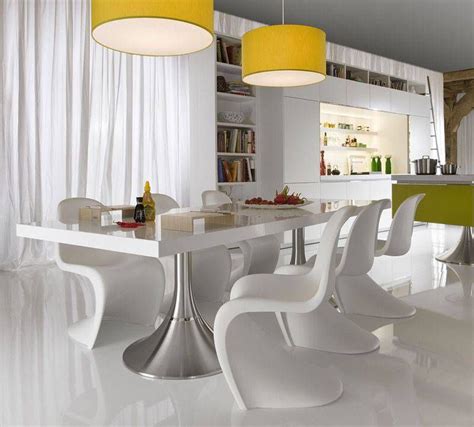 Futuristic Dining Room Bright Interior Modern Dining Room Table