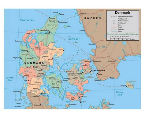 Travel time is 193 hours and 0.38 minutes. Maps of Denmark | Detailed map of Denmark in English ...