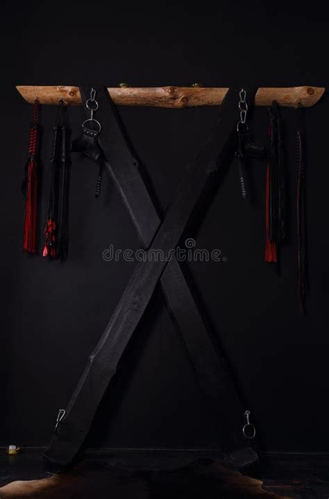 Wooden Sexual Bondage Cross Stock Image Image Of Submission Whip 90681591