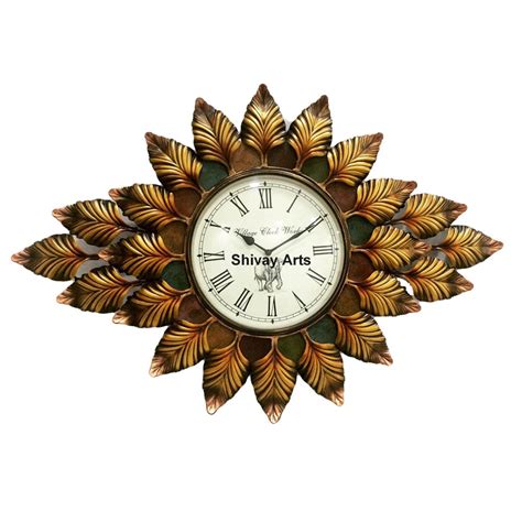 Beautiful Metal Leaf Wall Clockdecorhanging At Best Price In Jaipur