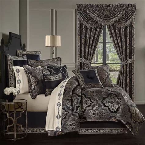 Queen Street Willow 4 Pc Damask And Scroll Heavyweight Comforter Set