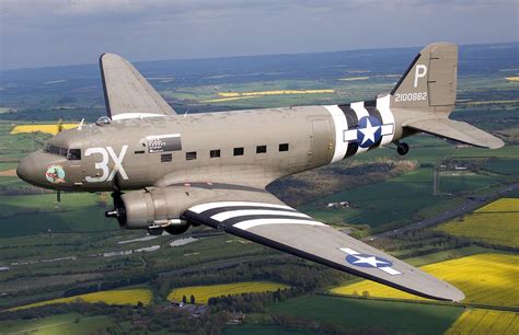 C 47 With Normandy Invasion Paint Aircraft Aviation Douglas Aircraft