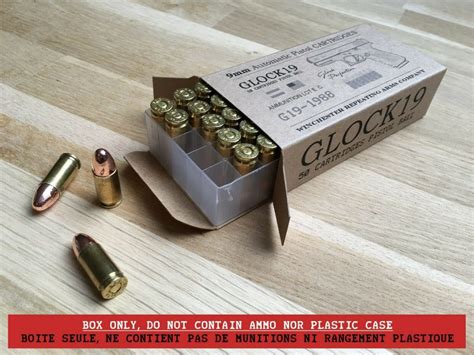 Empty Ammo Box Glock 19 Gen4 50 Cartridges 9mm 9x19 Glock Perfection