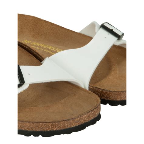 Birkenstock Single Strap Sandal In White Patent
