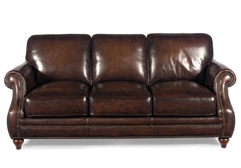 Craftmaster L121550 L121550 Traditional Leather Sofa With Rolled Arms