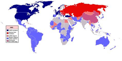 El Blog De Droblo Mapa Mundi De La Guerra Fría En 1962