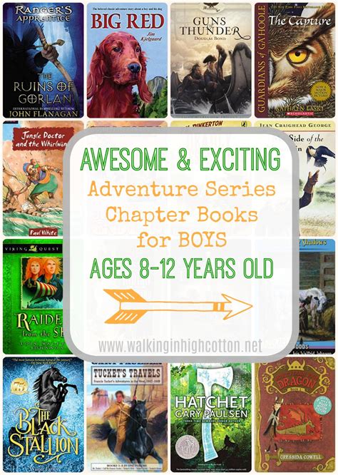 25 Adventure Series Chapter Books For Young Boys Walking In High Cotton