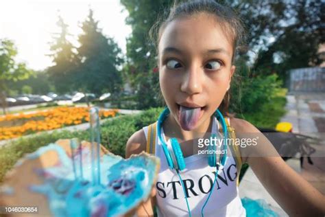 Girl Sticking Out Tongue Bildbanksfoton Och Bilder Getty Images