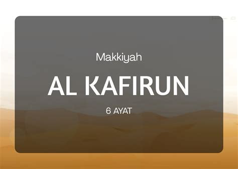 Copy advanced copy tafsirs share quranreflect bookmark. Tafsir Surah Al Kafirun Ayat 1-6 golongan surat-surat makiyah
