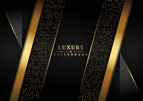 Abstract Gold And Black Overlapping Layers Luxury Background