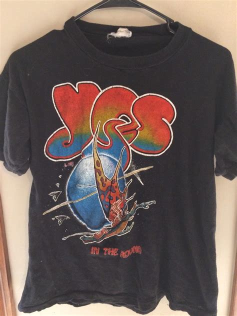 Vintage Yes Band Tour Tee Shirt In The Round 1979 1895509656