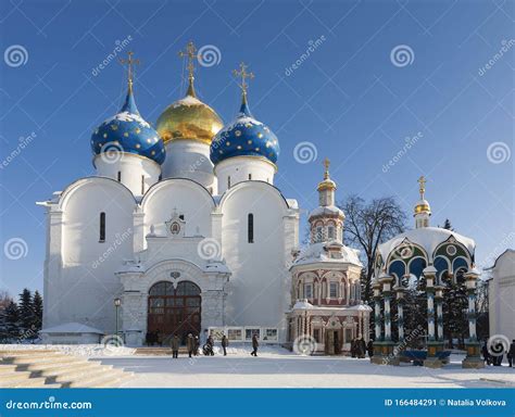 Assumption Cathedral Of The Trinity Sergius Lavra In Winter Sergiev