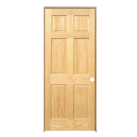 Steves And Sons 24 In X 80 In 2 Panel Round Top Plank Unfinished Knotty