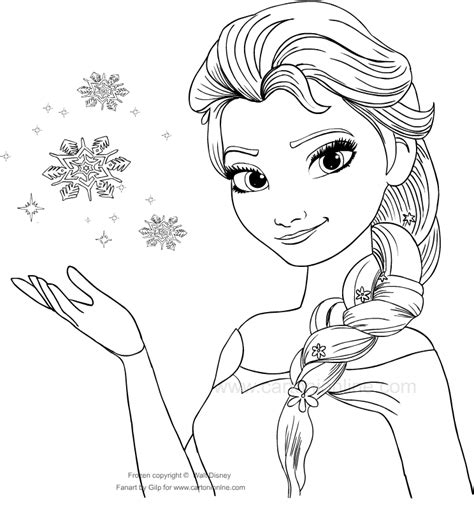 Unisci i puntini di froze. Disegno di Elsa (Frozen) da colorare