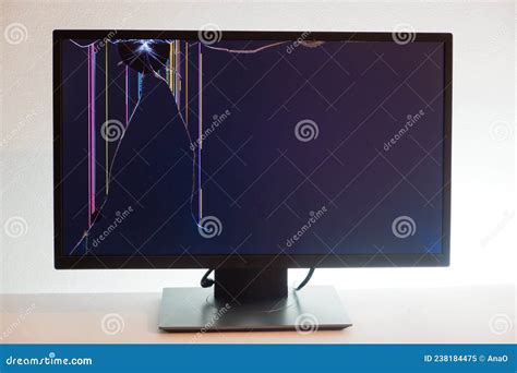 Broken Lcd Monitor Cracked Lcd Screen Broken Screen Of A Liquid