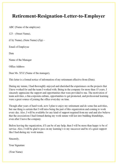 Employee Resignation Letter Template For Your Needs Letter Template