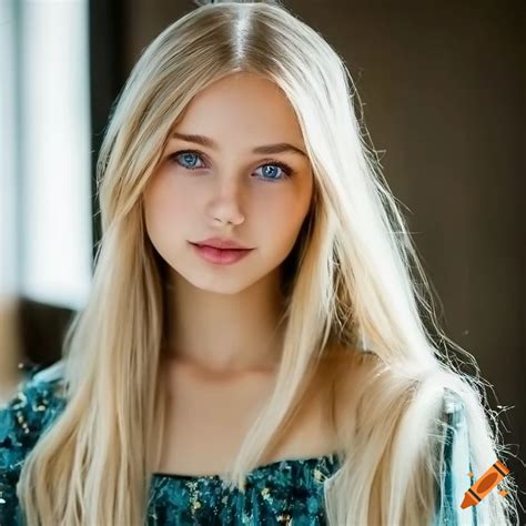 Life Like Portrait Of A Lovely Scandinavian Girl With Ethereal Beauty