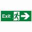 Exit Arrow Right Signs  From Key UK