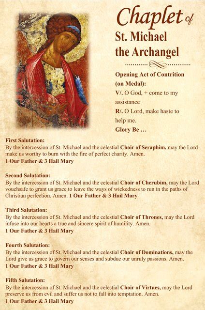 Printable St Michael Chaplet