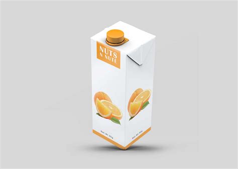 Orange Juice Carton Packaging Free Mockup