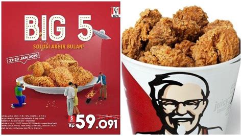 Tentunya selain dalam paket, kamu juga bisa membeli makanan seperti ayam atau nasi dalam jumlah satuan. ayam: Kfc Bucket 5 Ketul Ayam