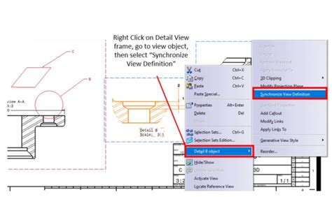 Catia V5 Drafting Tip Creating Detailed Views And Redefining Detail