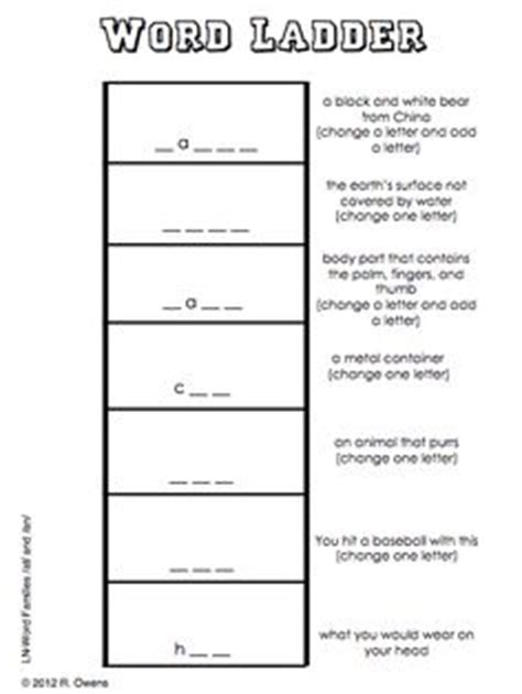 Word ladders were first introduced by lewis carroll. 1000+ images about Word Ladders on Pinterest | Word ...