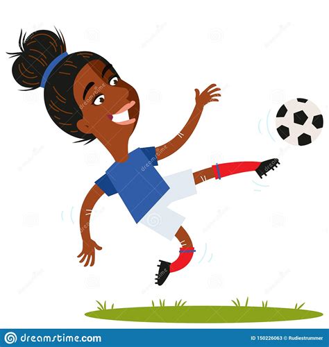 Women S Football French Female Football Player Kicking