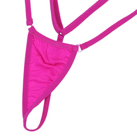 Women Sexy Micro Mini Bikini Thong Bodysuit Swimwear Lingerie G String