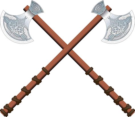 Axe Celts Illustration Two Axes Cross Png Download 1024888 Free