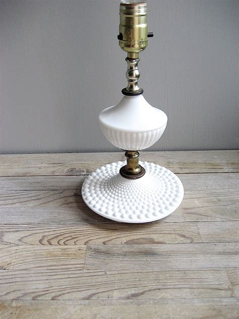 Vintage Milk Glass Hobnail Lamp