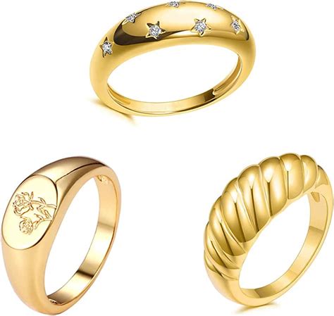 Amazon Co Uk Gold Plated Rings Jewellery