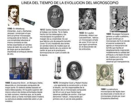 Línea Del Tiempo De La Evolución Del Microscopio Maria Del Rocio De