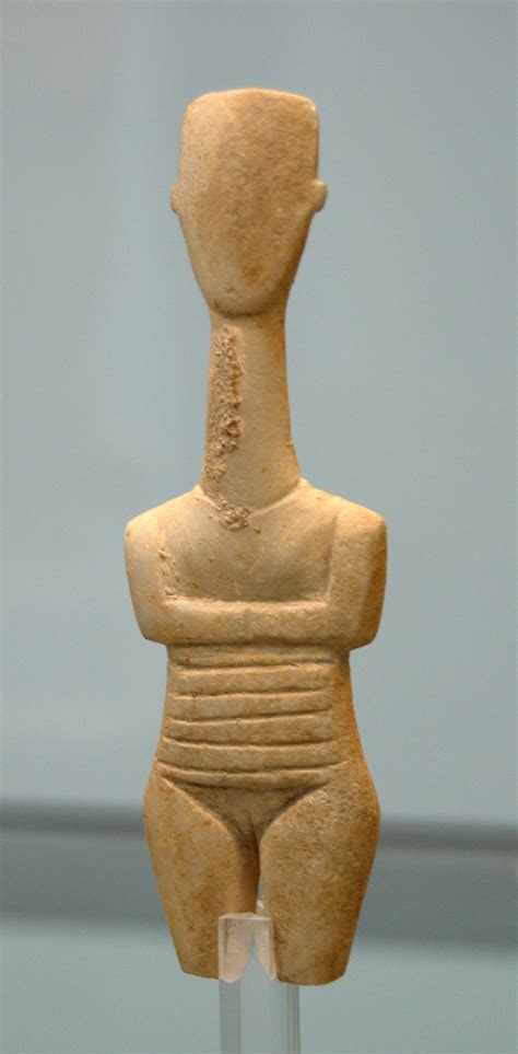 Cycladic Figure Early Mediterranean World Bronze Age One Of A Famous