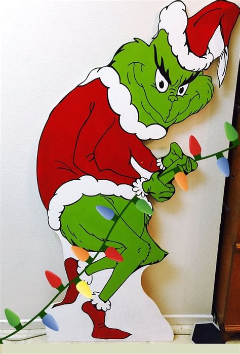 The Grinch Yard Art Grinch Stealing Christmas By Cutitoutcustoms