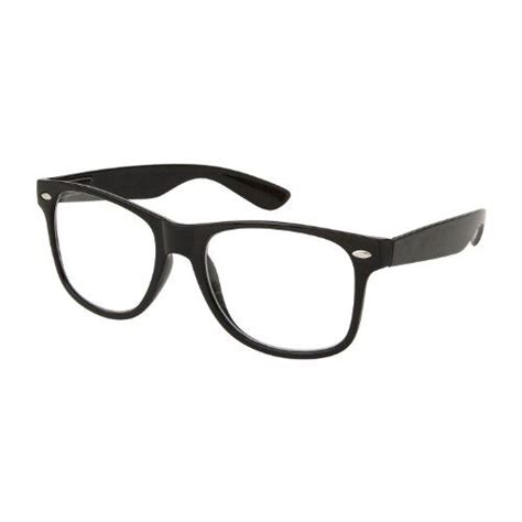 Retro Nerd Geek Oversized Black Framed Spring Temple Clear Lens Eye Glasses You Can Get More