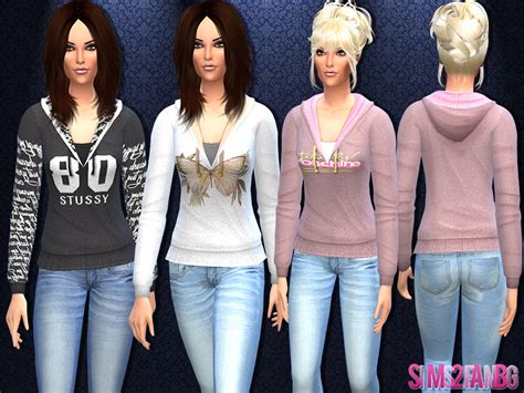 15 Female Hoodie Sweatshirt The Sims 4 Catalog
